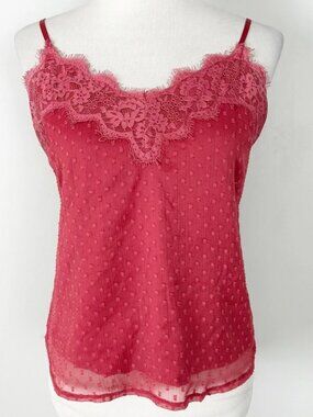 Abercrombie & Fitch lace-trimmed camisole pink XXS